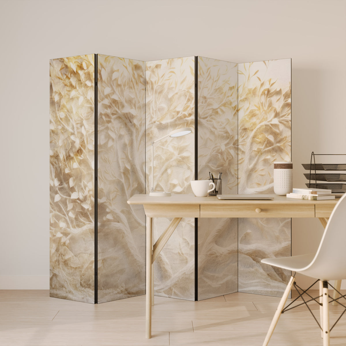 LUMINOUS GROWTH Dekorativ rumsavdelare – 5 paneler