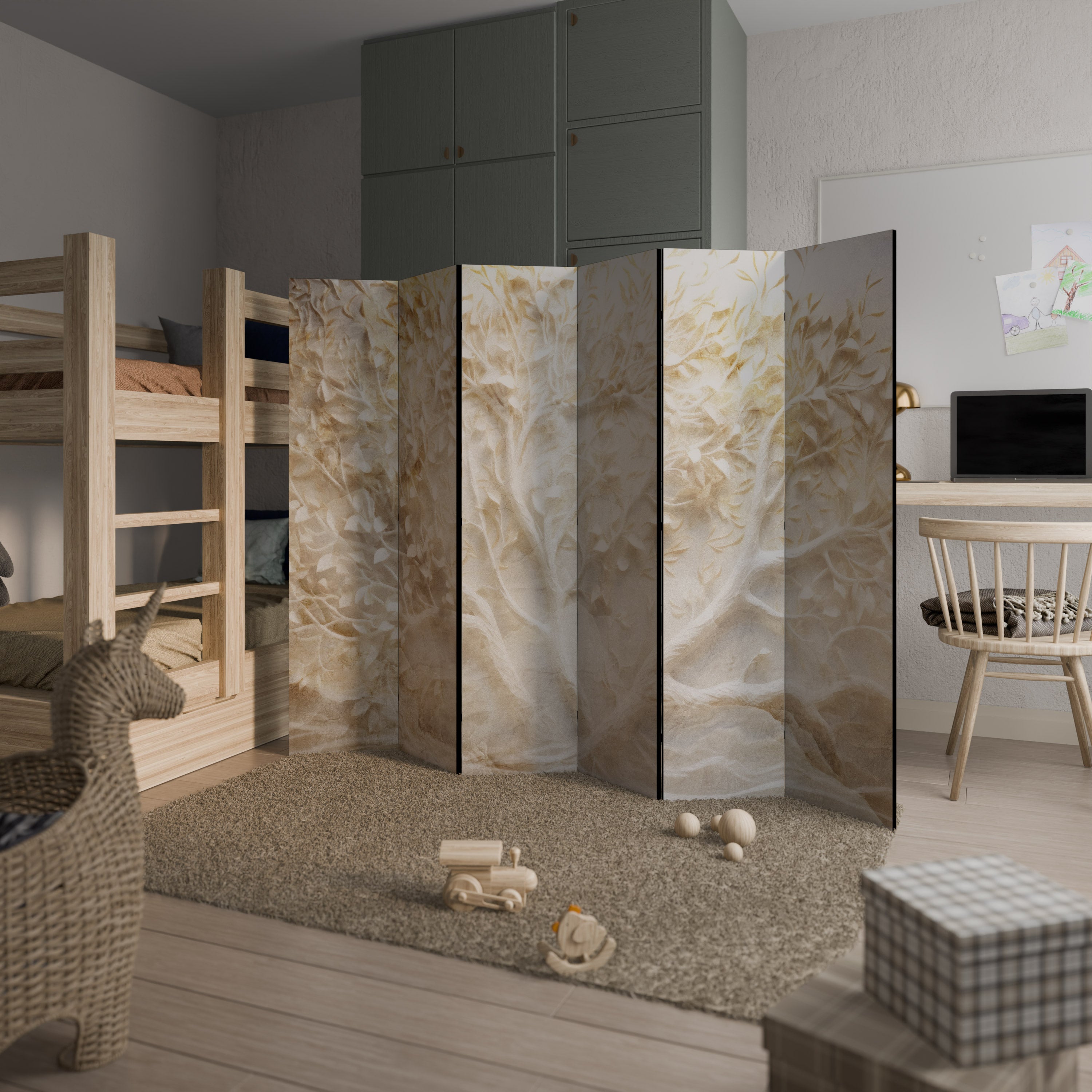 LUMINOUS GROWTH Dekorativ rumsavdelare med 6 paneler