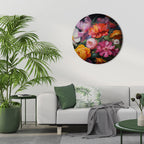 EPHEMERAL BOUQUET Round Wall Art