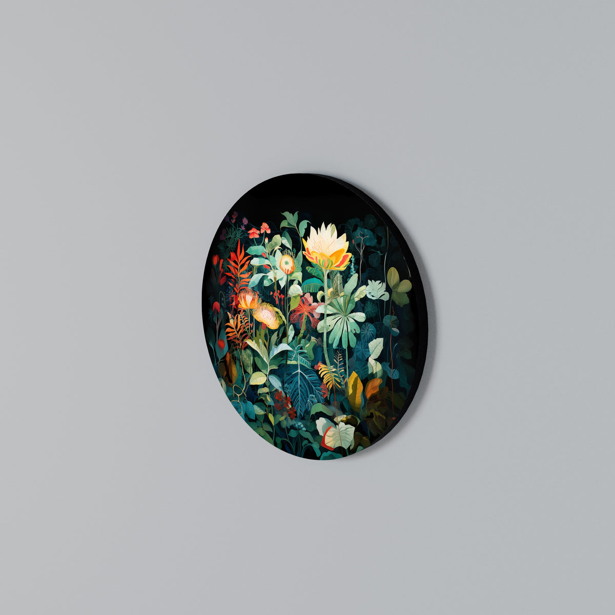 EVENING FLOWERS Rund väggdekor