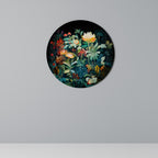 EVENING FLOWERS Round Wall Art