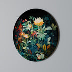EVENING FLOWERS Round Wall Art