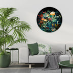 EVENING FLOWERS Round Wall Art