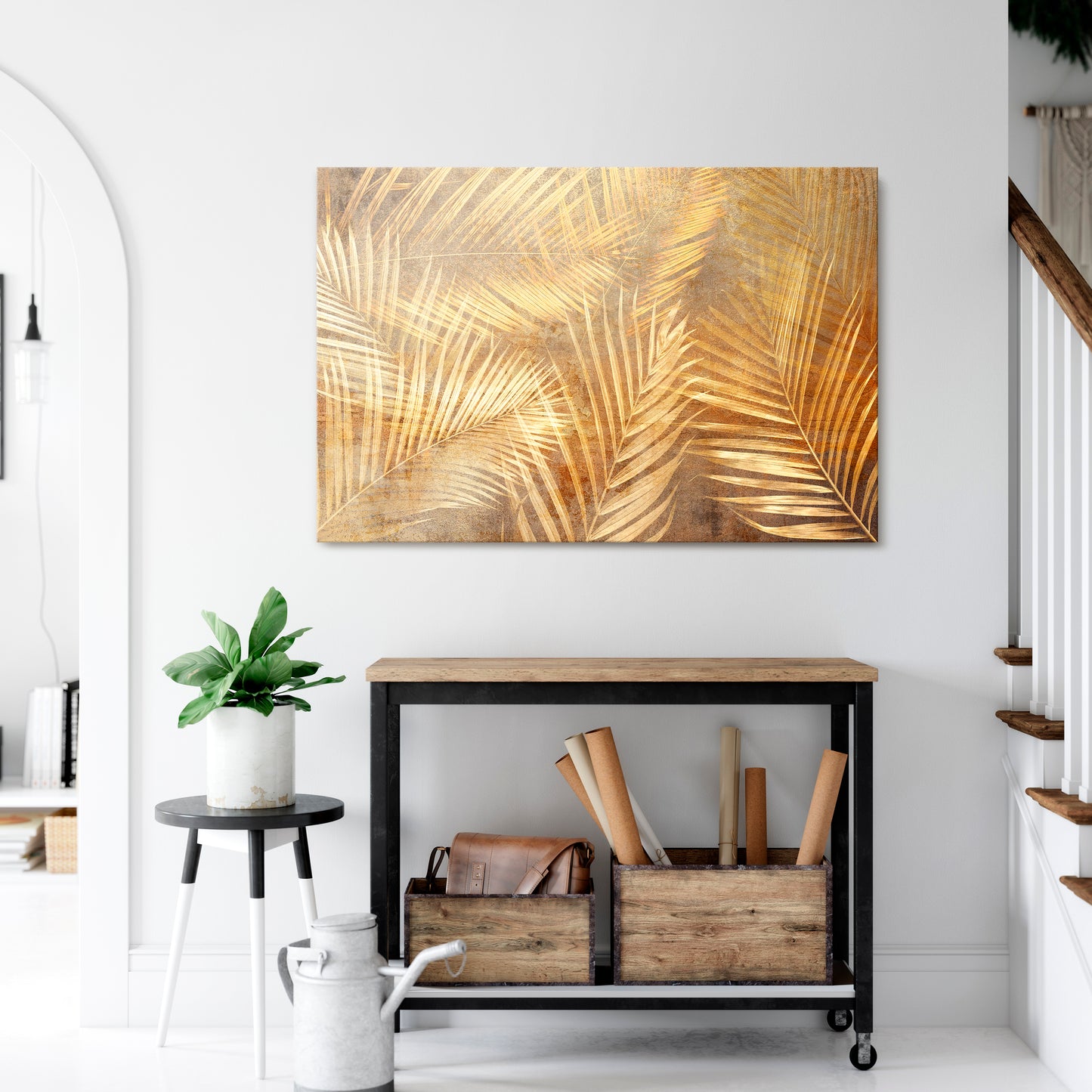 GOLDEN PALM DREAMSCAPE Horizontal Canvas Print