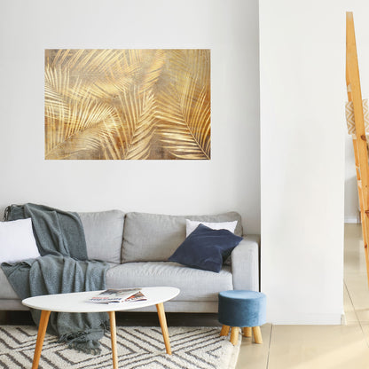 GYLLENE PALM DRÖMLANDSKAP horisontell poster med självhäftande text