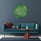 SUBTLE GREEN SYMPHONY Round Wall Art