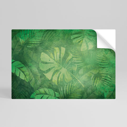 SUBTLE GREEN SYMPHONY horisontell poster med självhäftande motiv