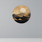 MYSTICAL SUNSET HORIZON Round Wall Art