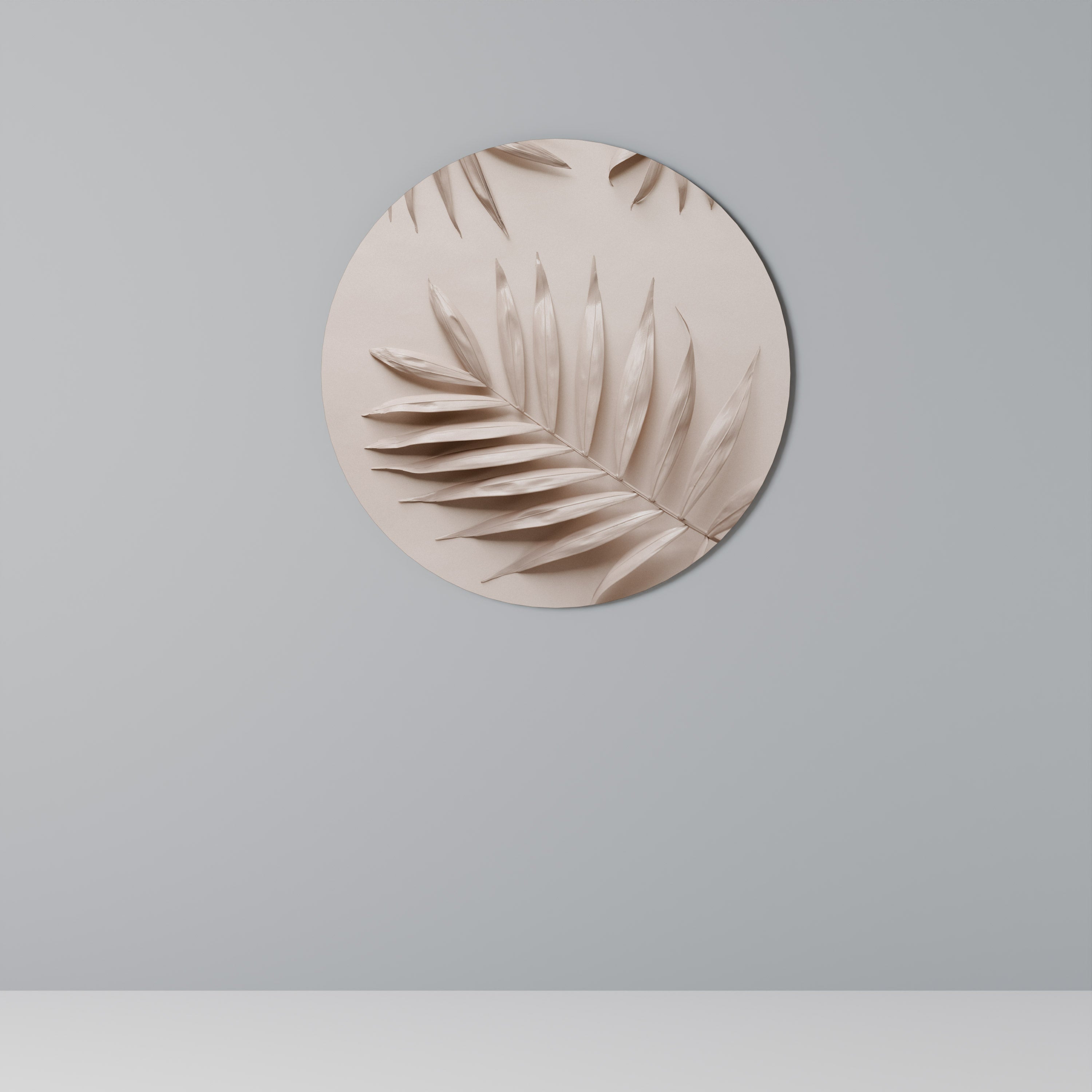 ROSA PALMDRÖMMAR Rund Väggkonst