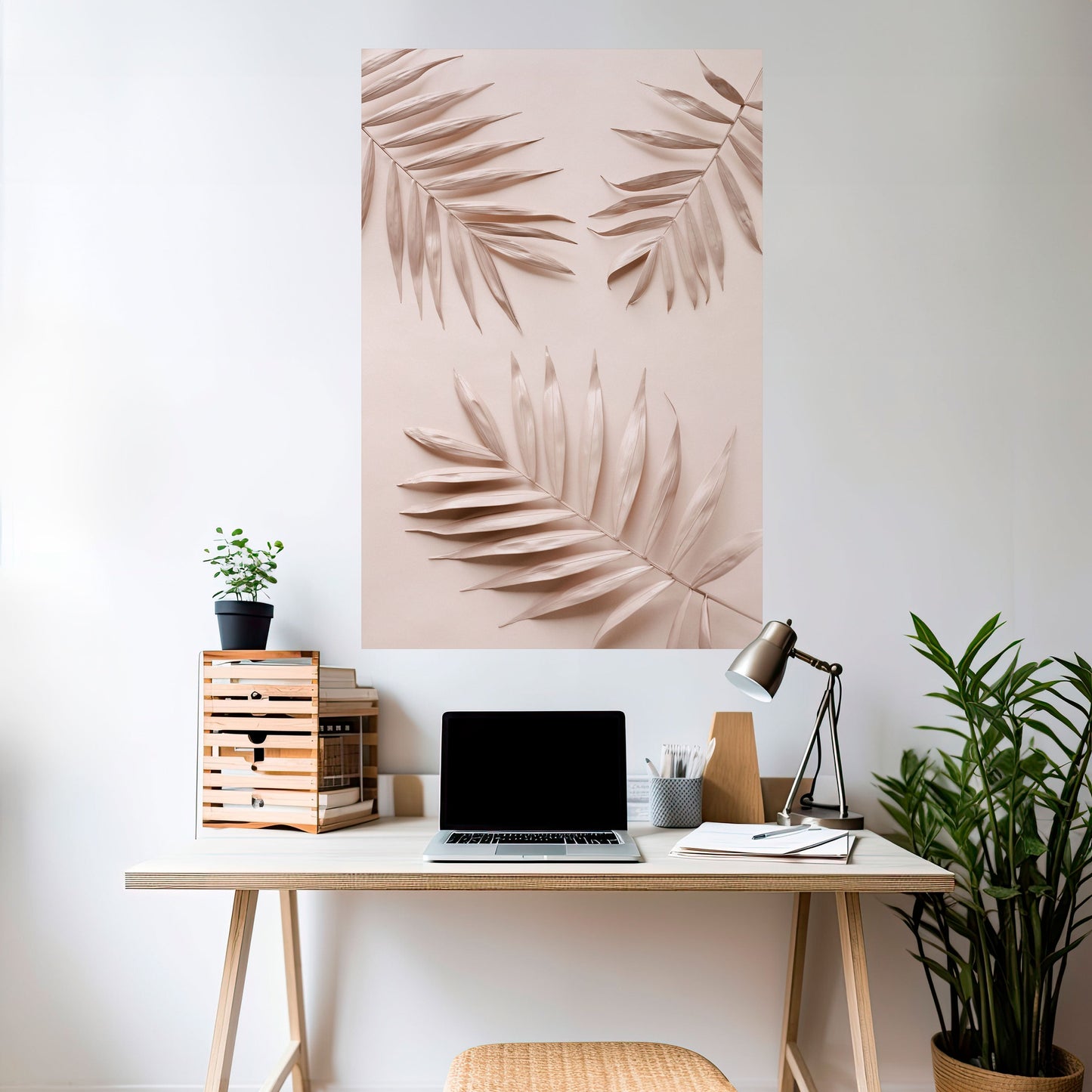 ROSA PALMDRÖMMAR Vertikal poster med självhäftande motiv