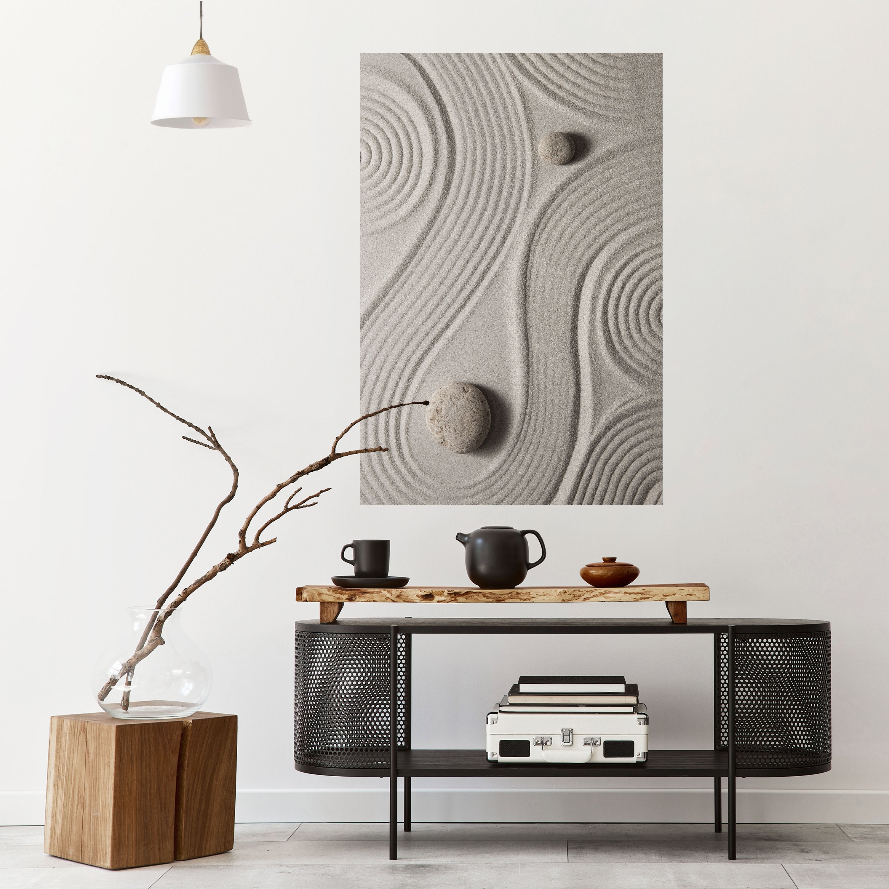 SANDSWIRL SERENITY Vertikal affisch med självhäftande motiv