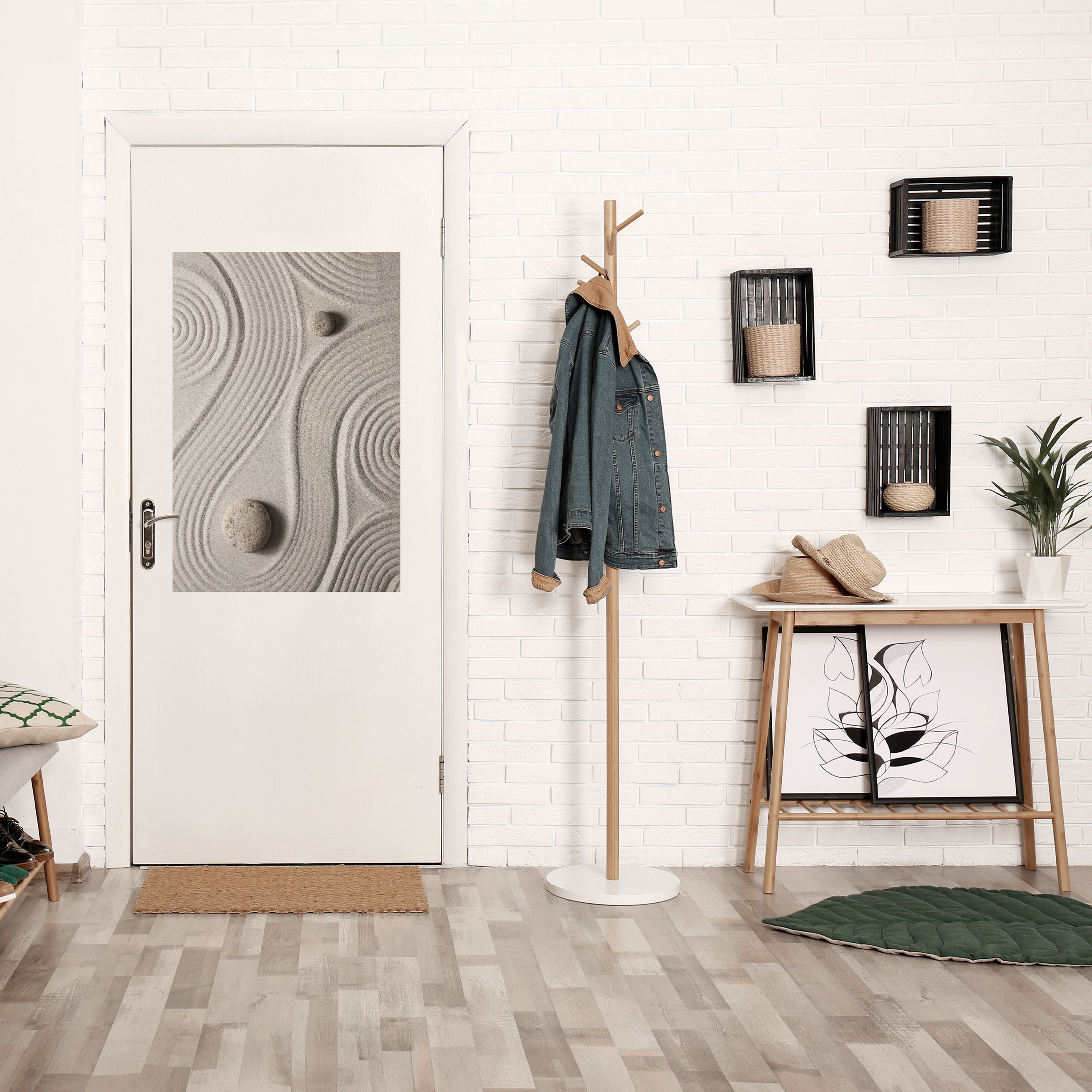 SANDSWIRL SERENITY Vertikal affisch med självhäftande motiv