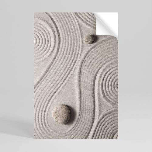 SANDSWIRL SERENITY Självhäftande Vertikal Poster