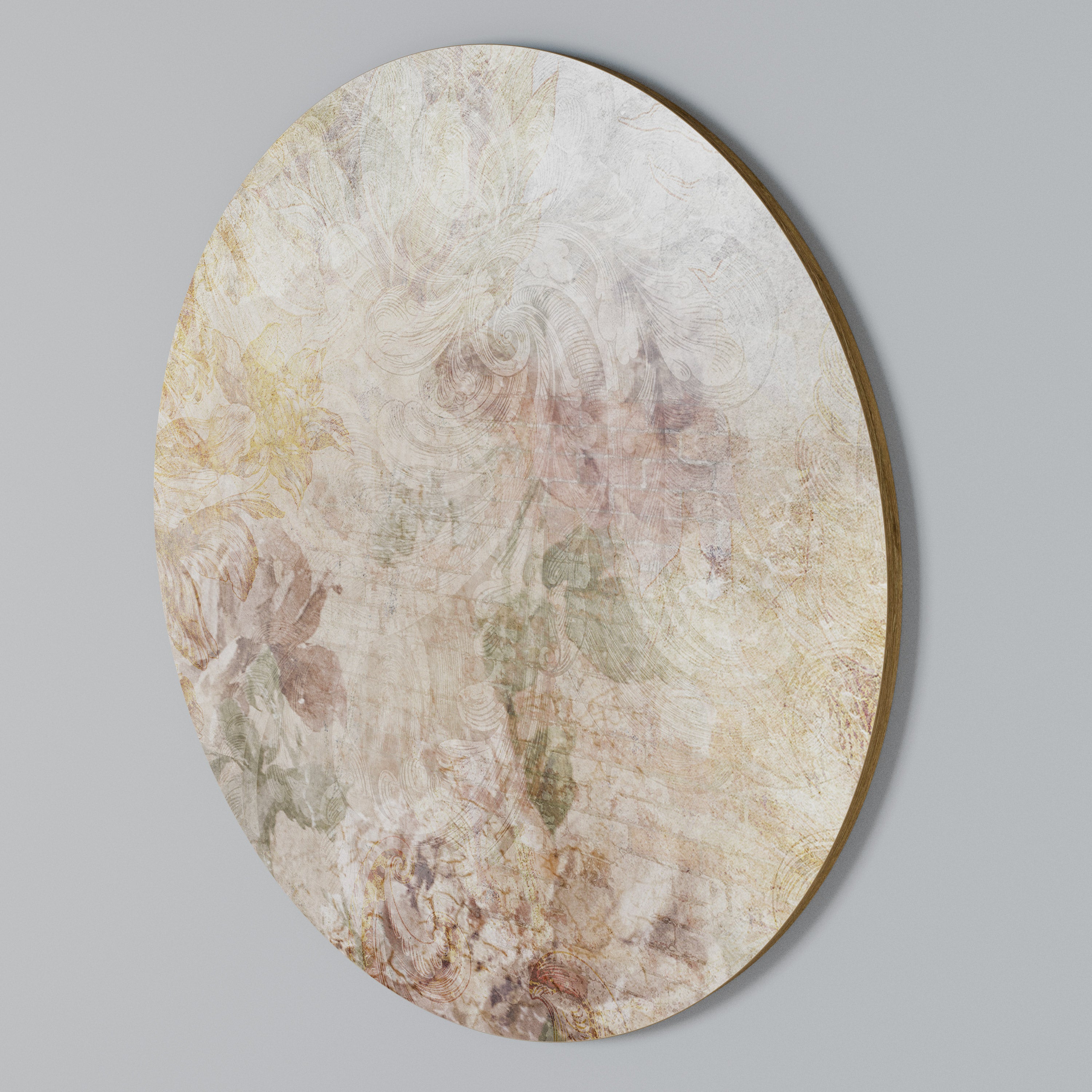 SUNFLOWER BLUR Round Wall Art