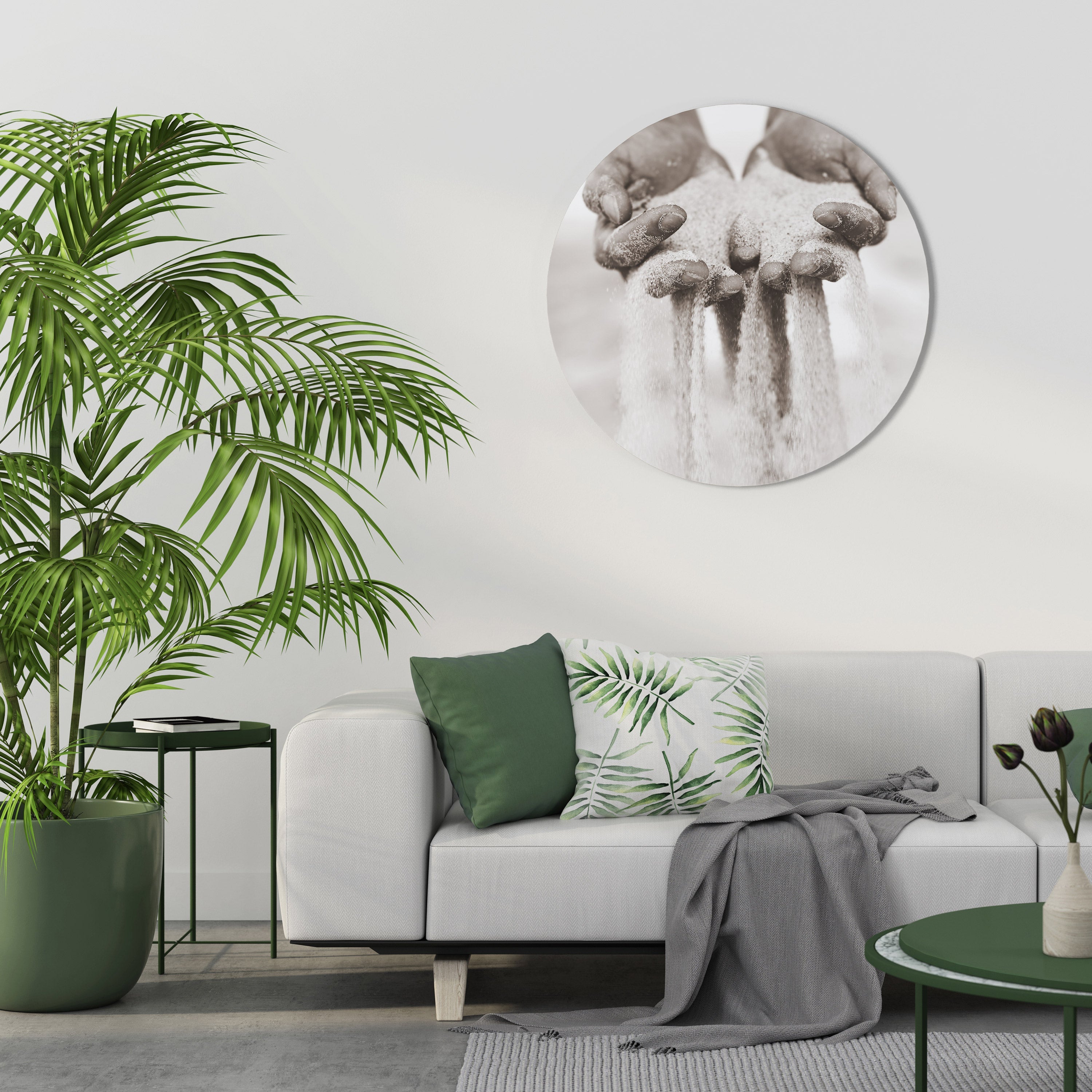 ÖDETS HÄNDER Rund Väggdekoration