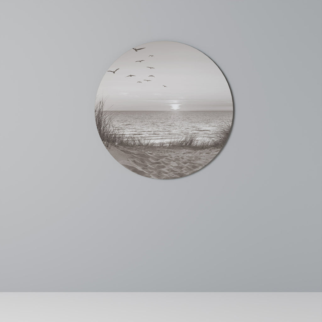 TIDLÖST HAVLANDSKAP Rund Väggkonst