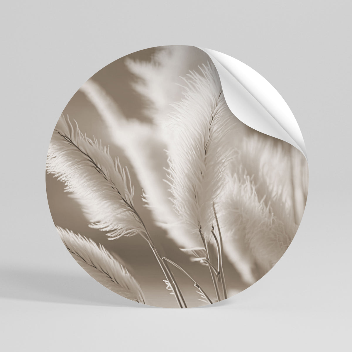 GENTLE WIND'S EMBRACE Peel and Stick Round Sticker