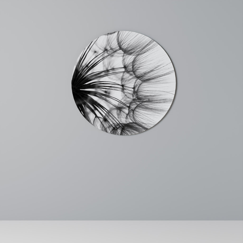 Rund väggdekoration med VISKANDE VILDBLOMMA