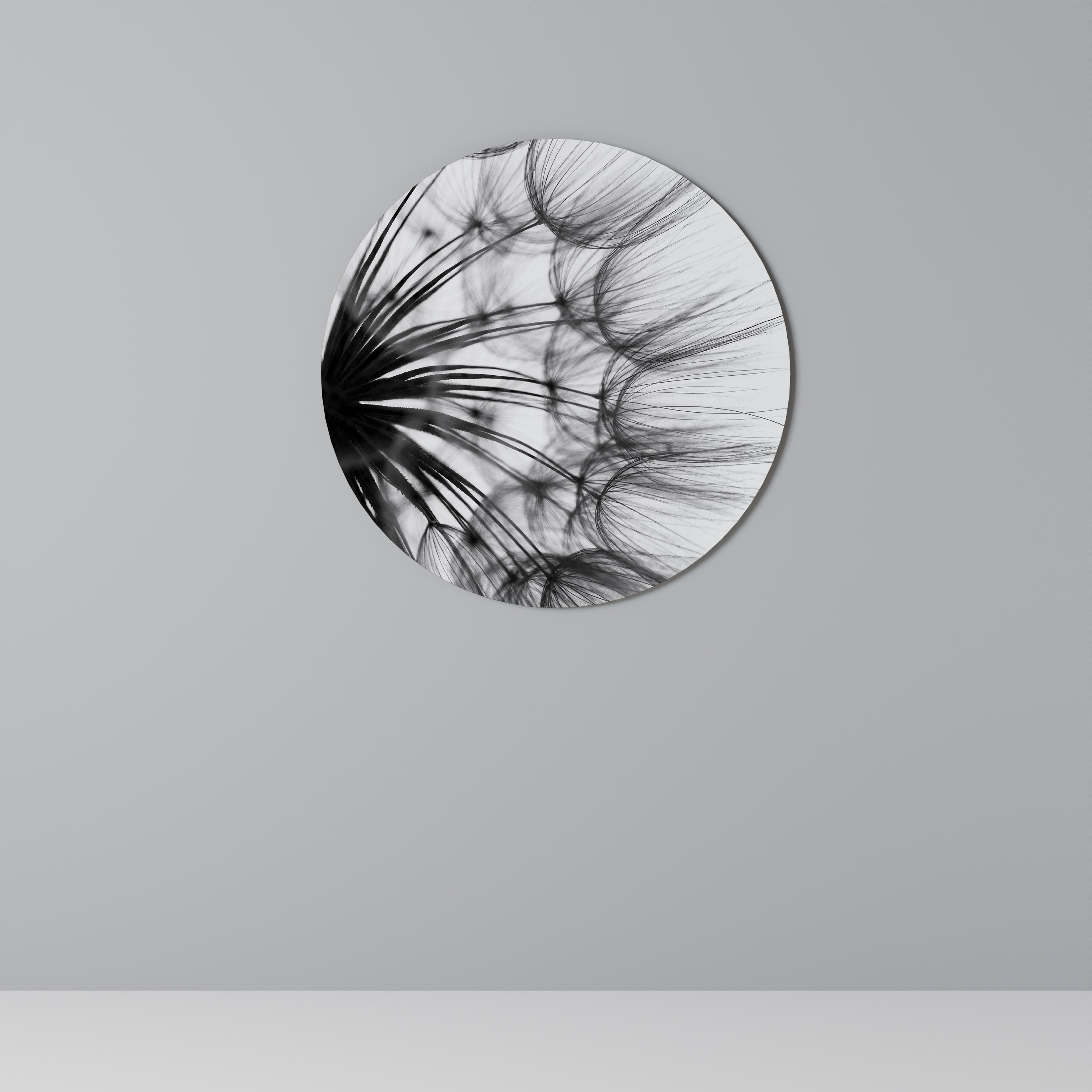 Rund väggdekoration med VISKANDE VILDBLOMMA