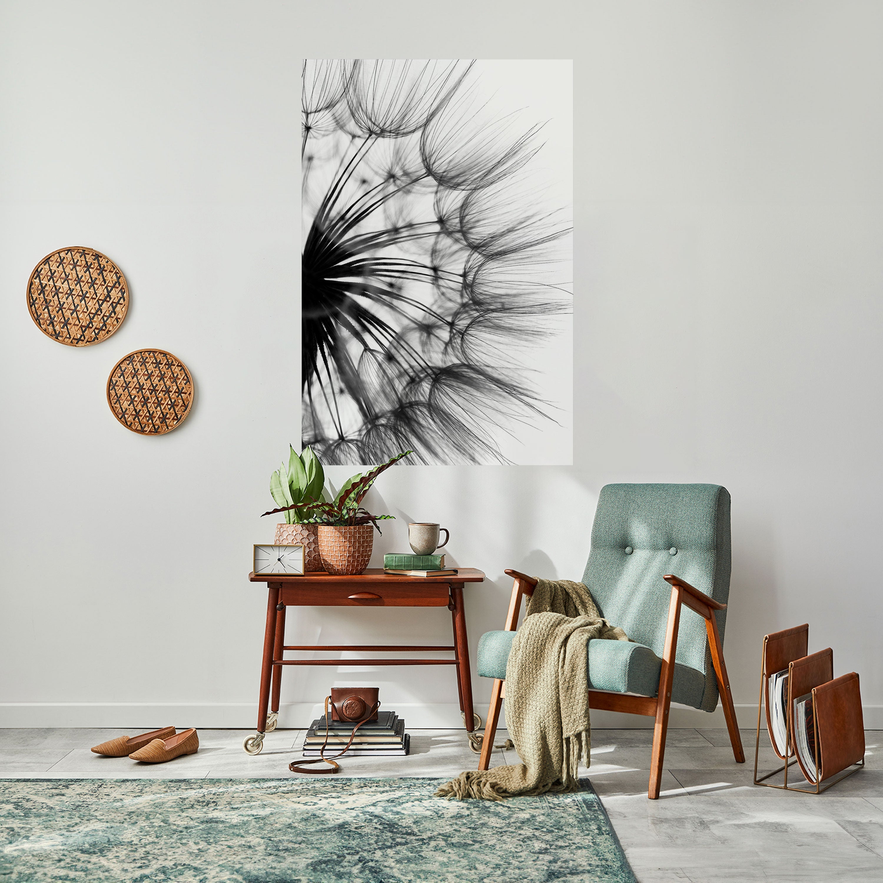VISKANDE VILDBLOMMA, vertikal poster med självhäftande motiv