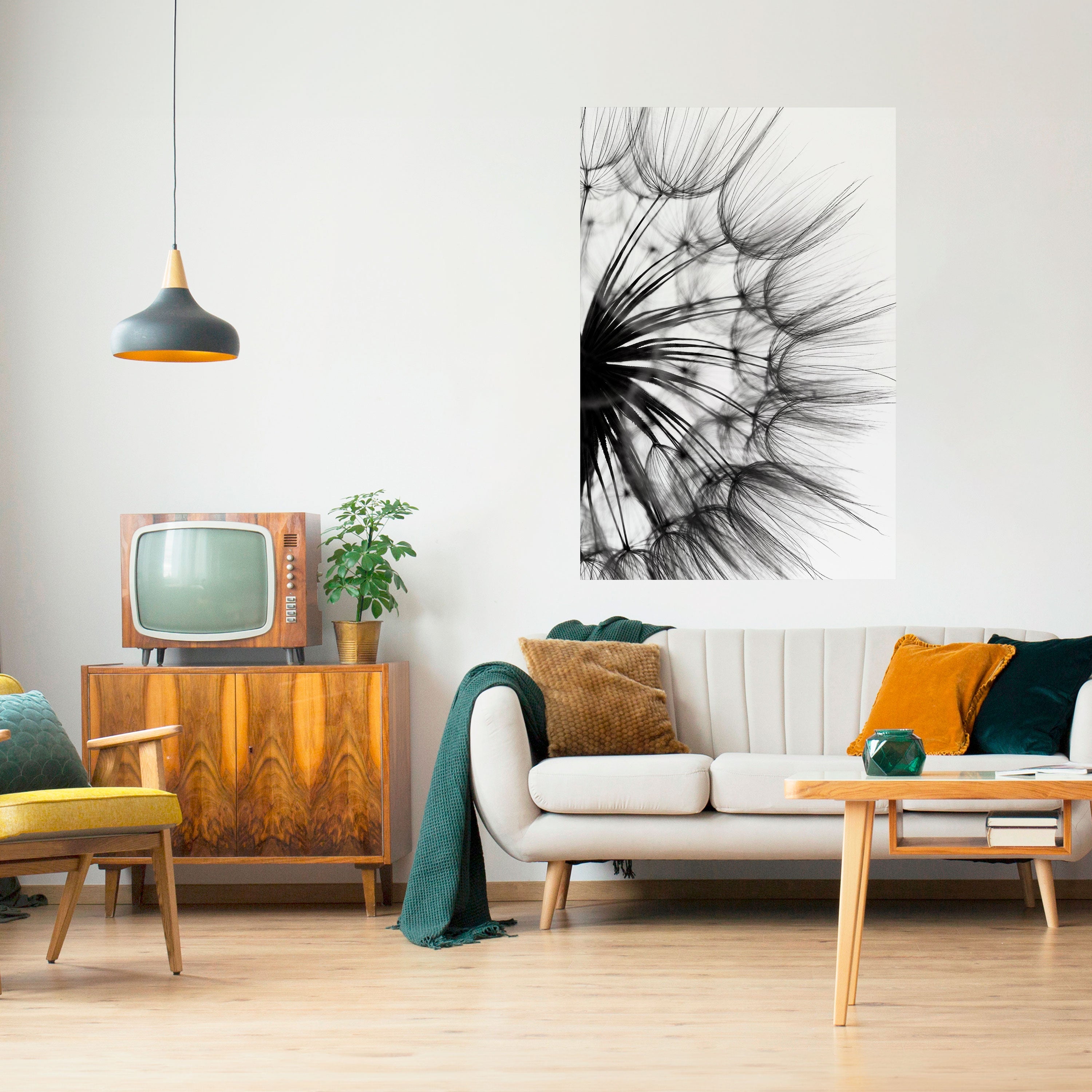 VISKANDE VILDBLOMMA, vertikal poster med självhäftande motiv