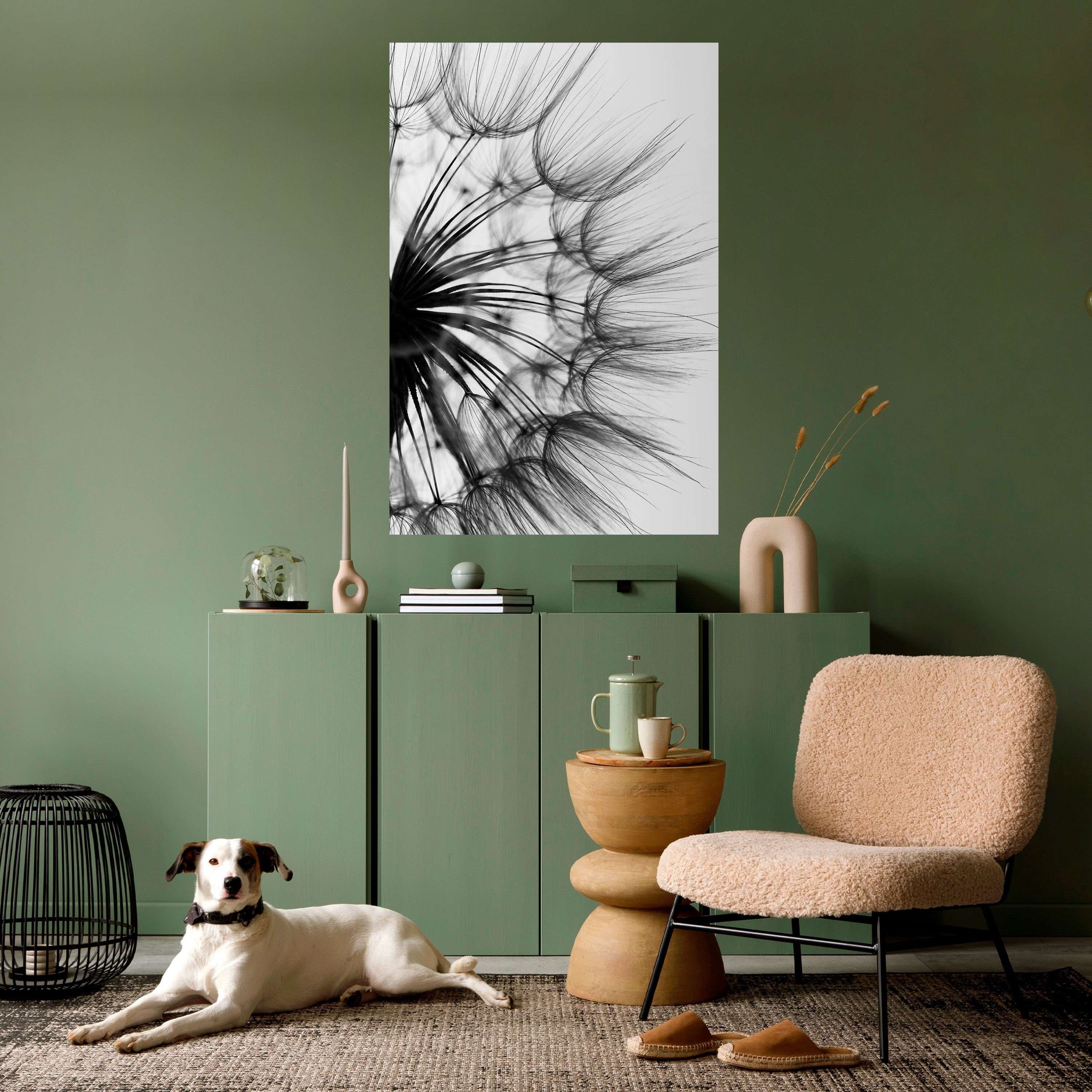 VISKANDE VILDBLOMMA, vertikal poster med självhäftande motiv