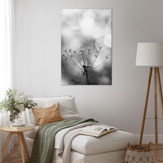 MINIMALIST BLOOM Vertical Canvas Print