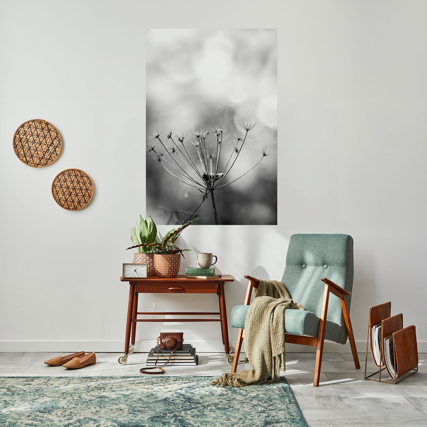 MINIMALISTISK BLOOM-poster med självhäftande motiv