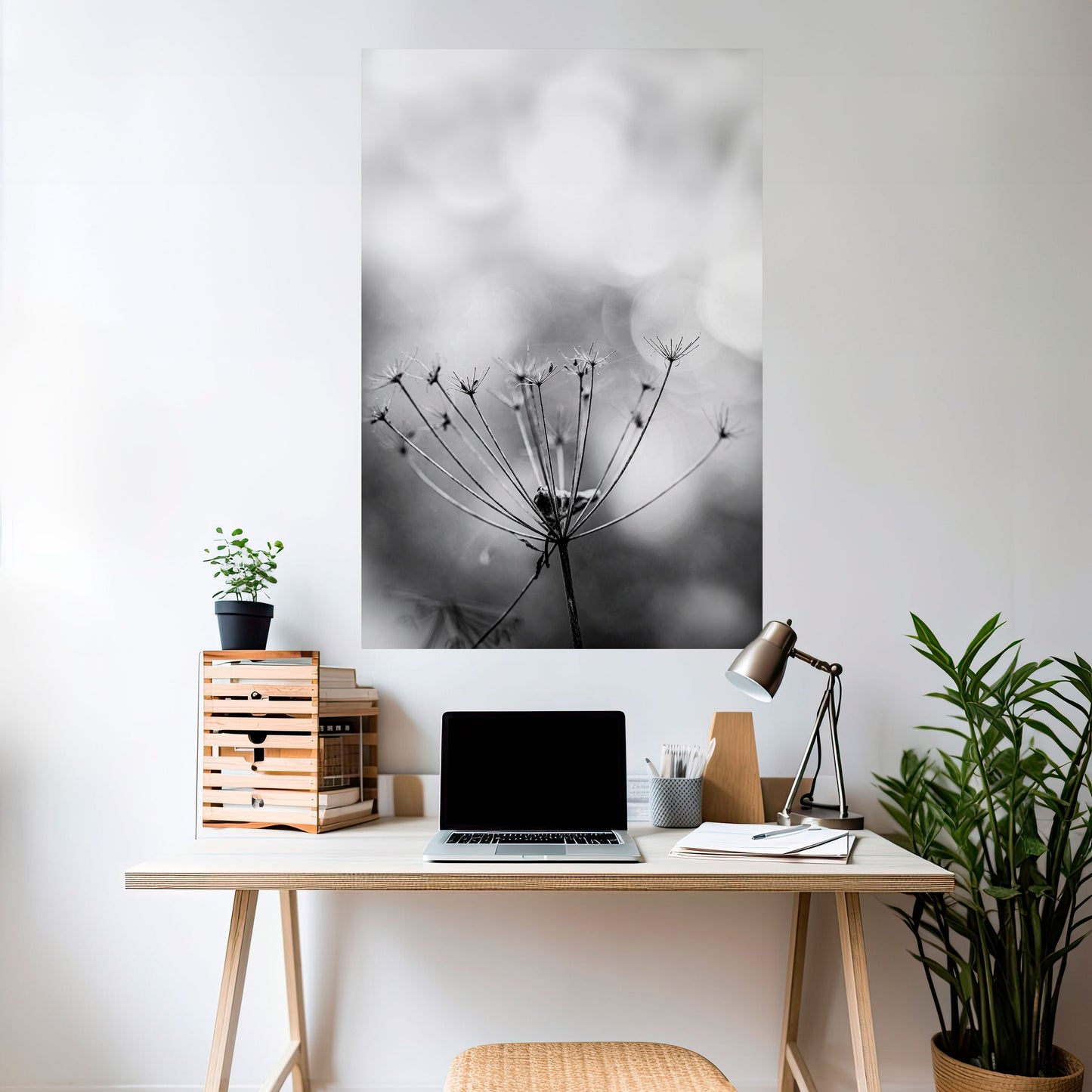 MINIMALISTISK BLOOM-poster med självhäftande motiv