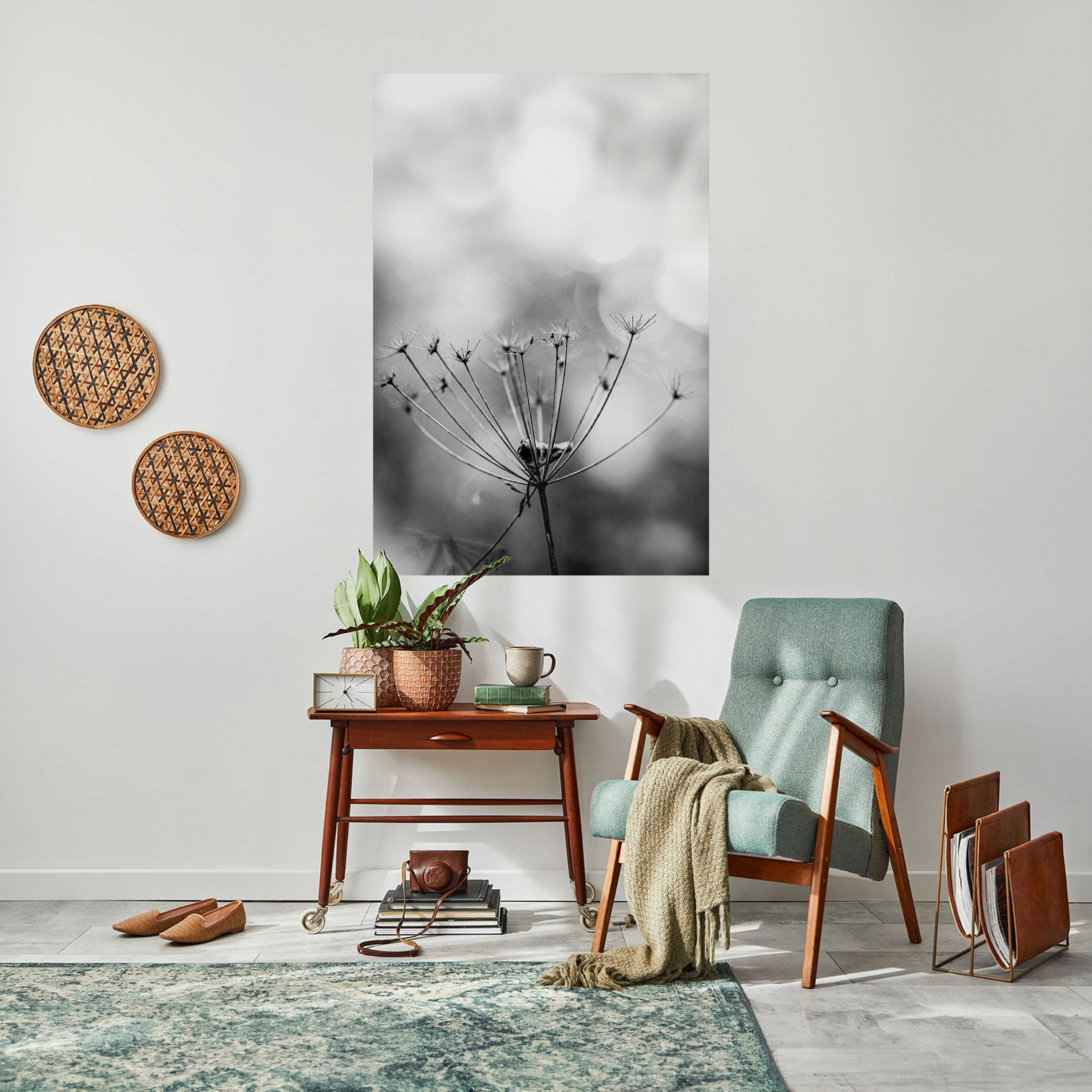 MINIMALISTISK BLOOM-poster med självhäftande motiv
