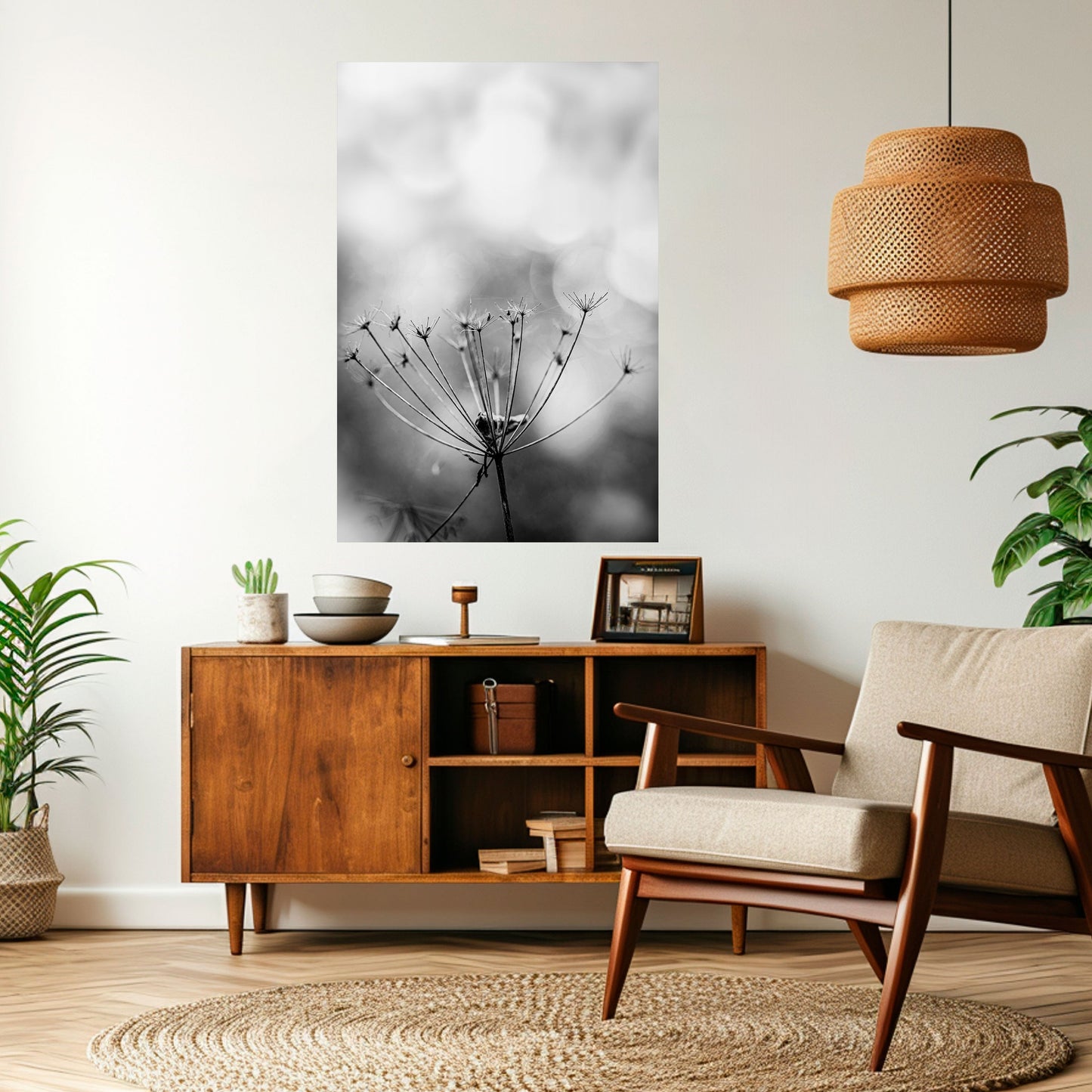 MINIMALISTISK BLOOM-poster med självhäftande motiv
