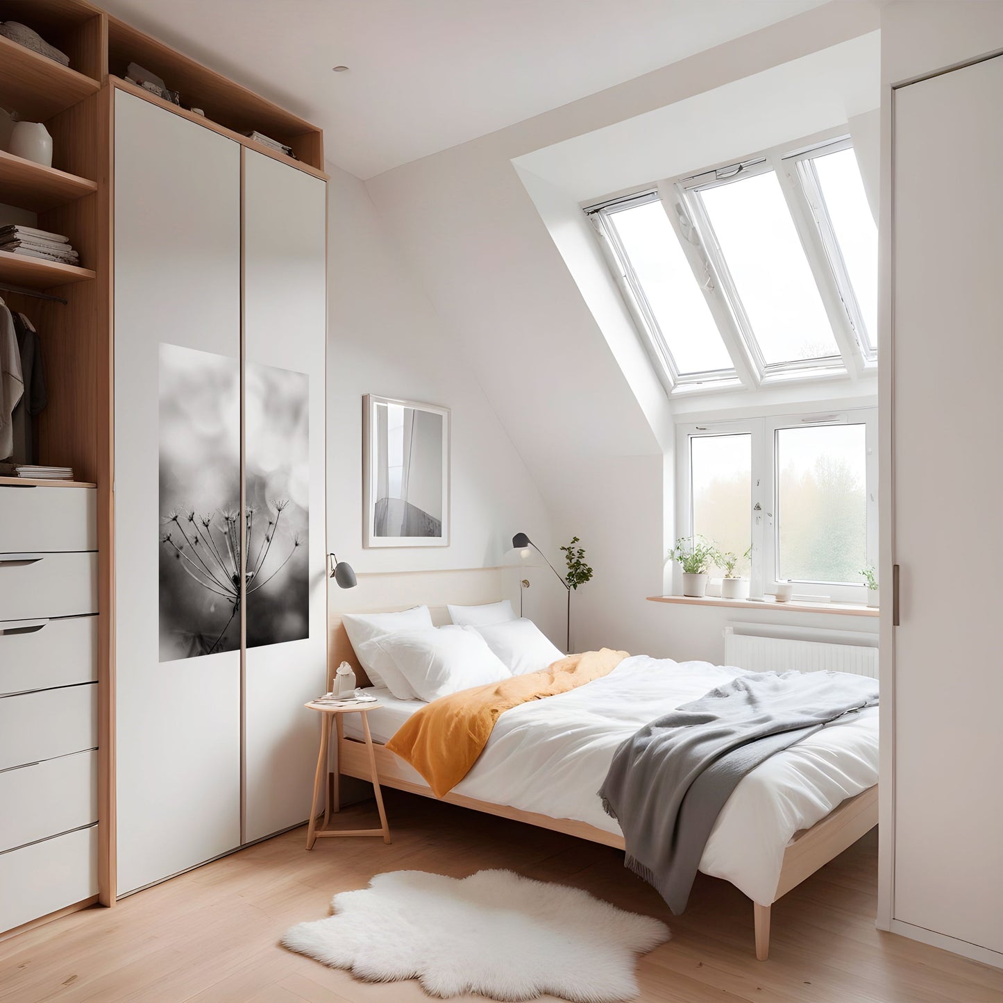 MINIMALISTISK BLOOM-poster med självhäftande motiv