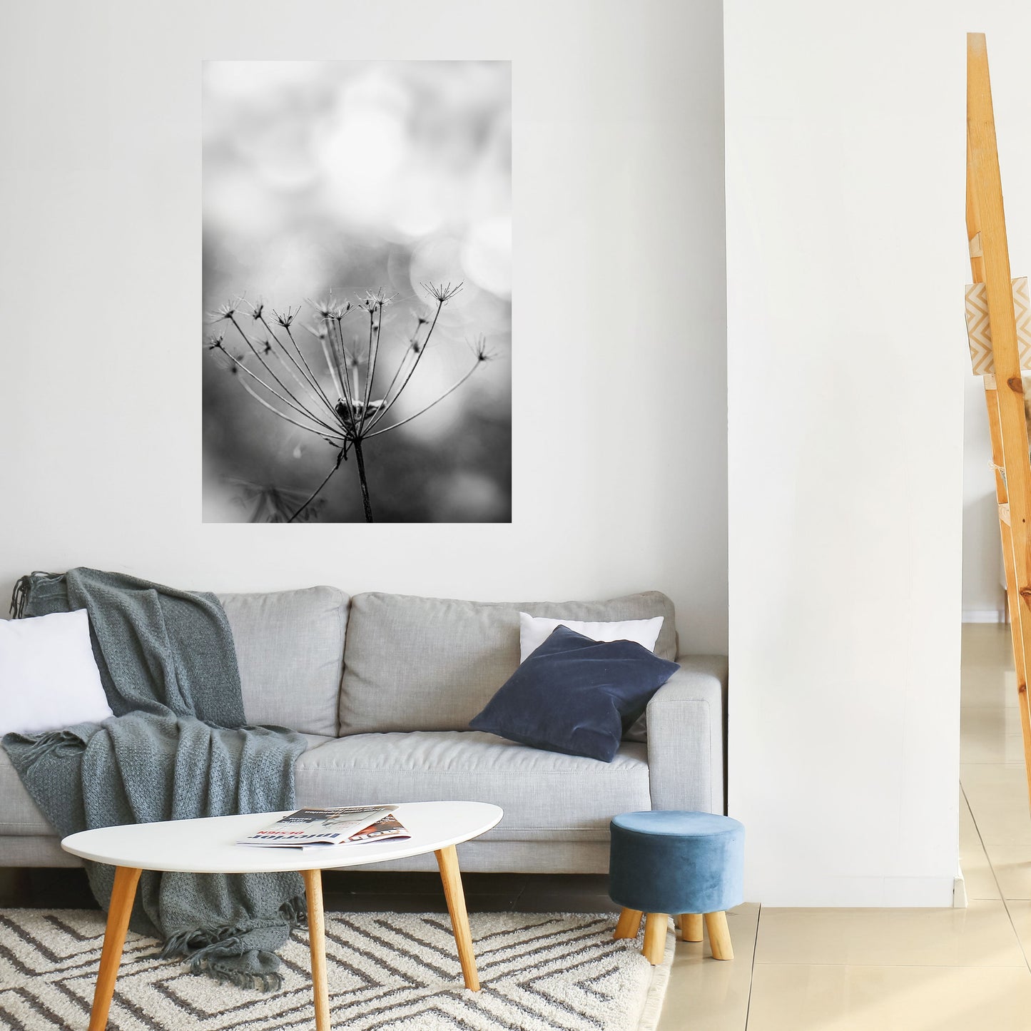 MINIMALISTISK BLOOM-poster med självhäftande motiv
