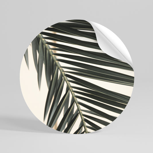 PALM SYMPHONY Peel and Stick Round Sticker
