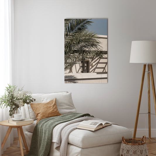PALM SHADOW DANCE Vertical Canvas Print