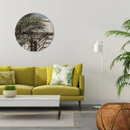 PALM SHADOW DANCE Round Wall Art