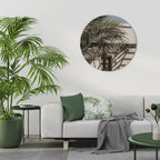 PALM SHADOW DANCE Round Wall Art