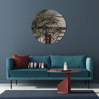 PALM SHADOW DANCE Round Wall Art