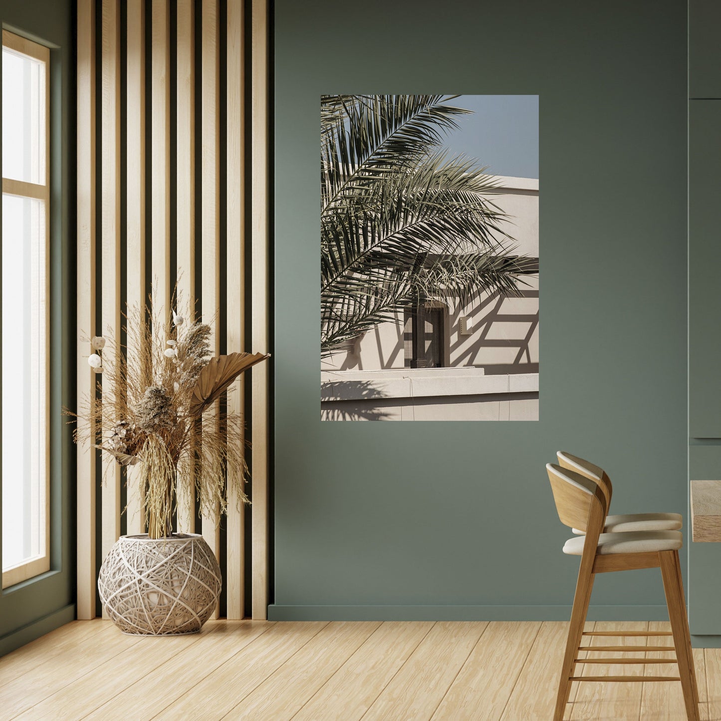 PALM SHADOW DANCE Vertikal affisch med självhäftande motiv