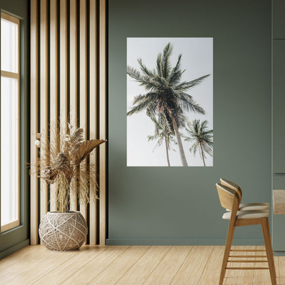 PALM PARADISE SIGHT vertikal affisch med självhäftande text