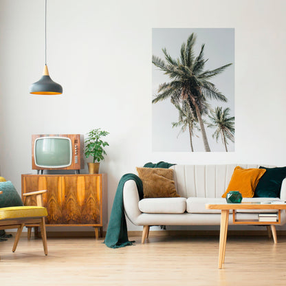 PALM PARADISE SIGHT vertikal affisch med självhäftande text