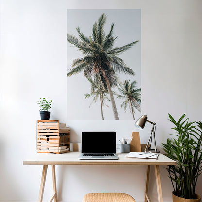 PALM PARADISE SIGHT vertikal affisch med självhäftande text