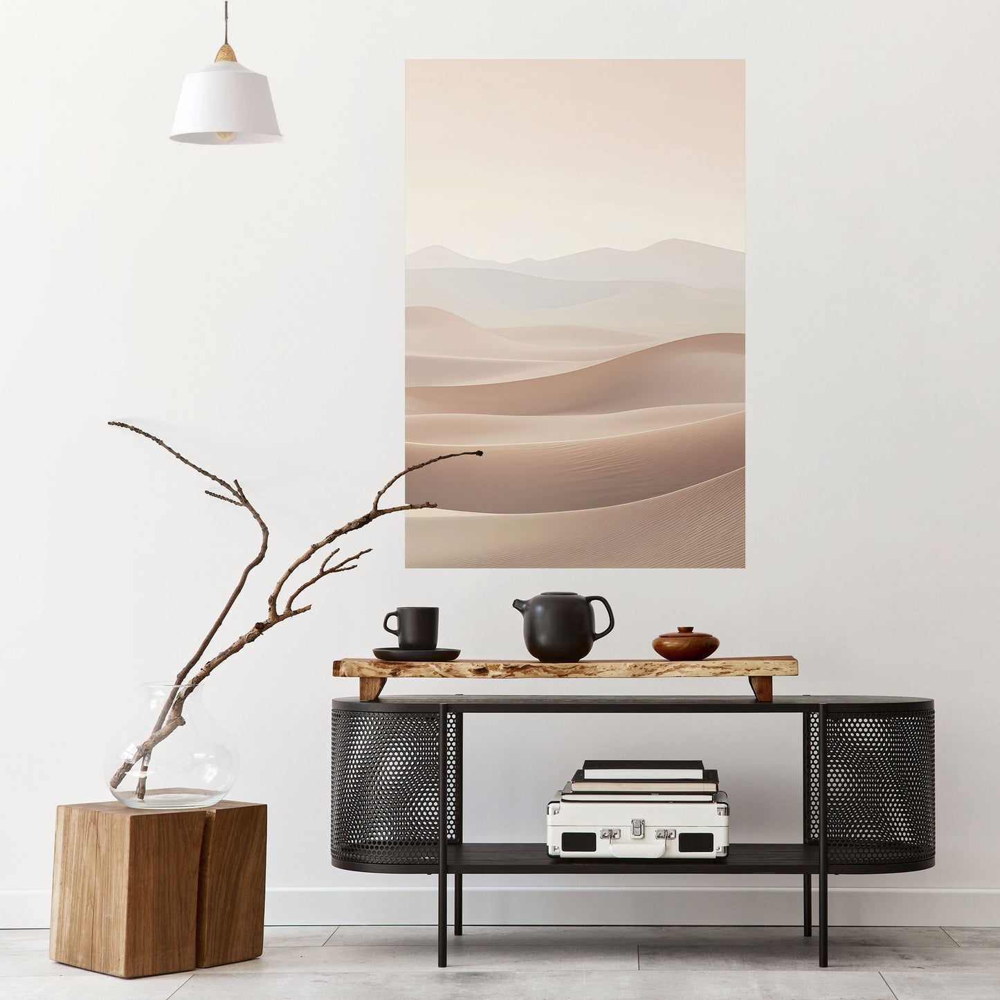 SUBTLE SANDS Vertikal affisch med självhäftande motiv