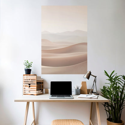 SUBTLE SANDS Vertikal affisch med självhäftande motiv