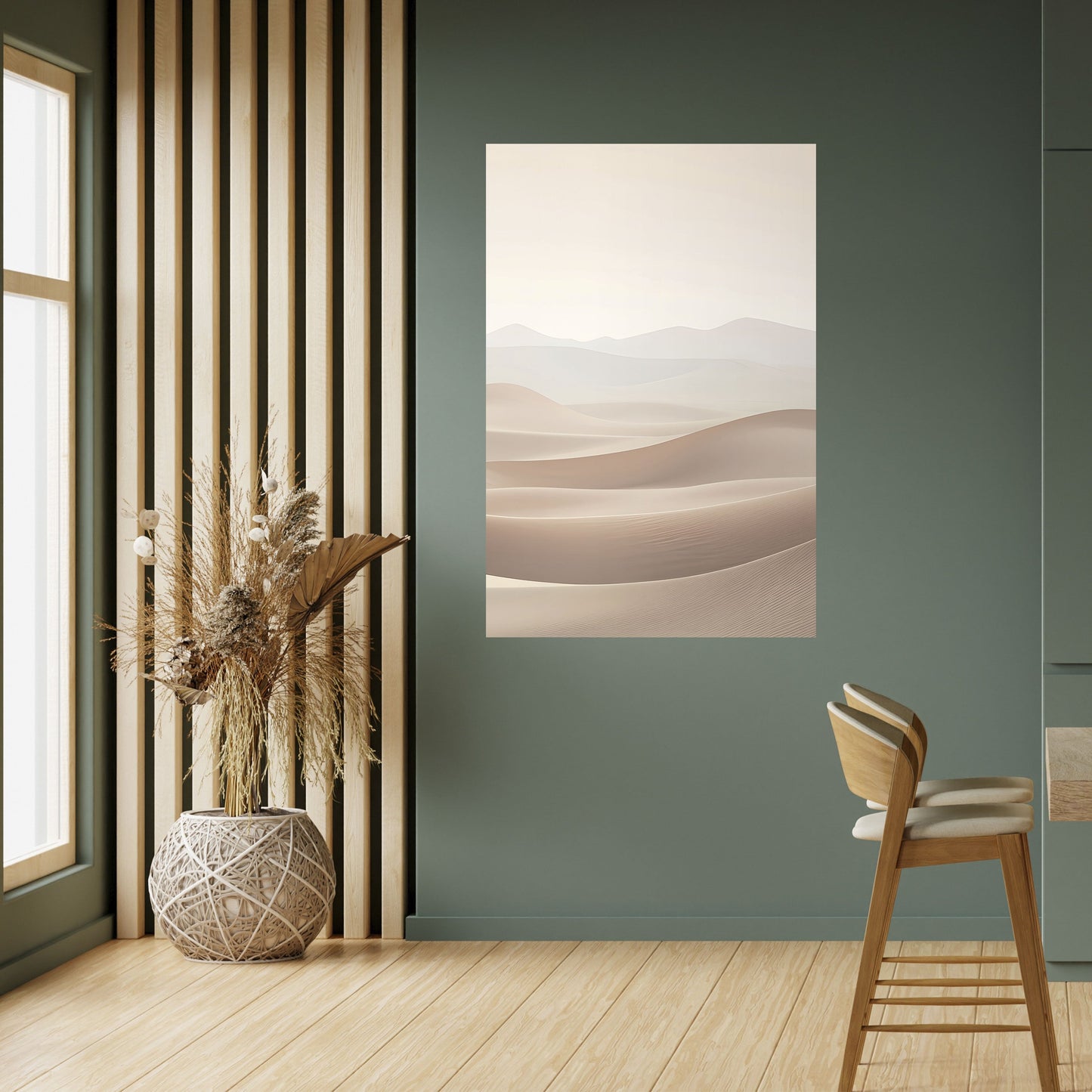 SUBTLE SANDS Vertikal affisch med självhäftande motiv