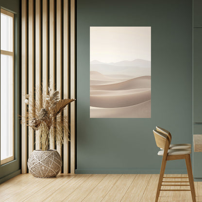 SUBTLE SANDS Vertikal affisch med självhäftande motiv