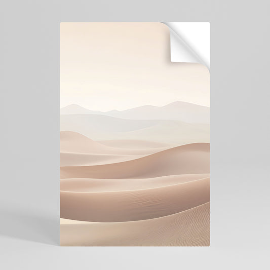 SUBTLE SANDS Vertikal affisch med självhäftande motiv