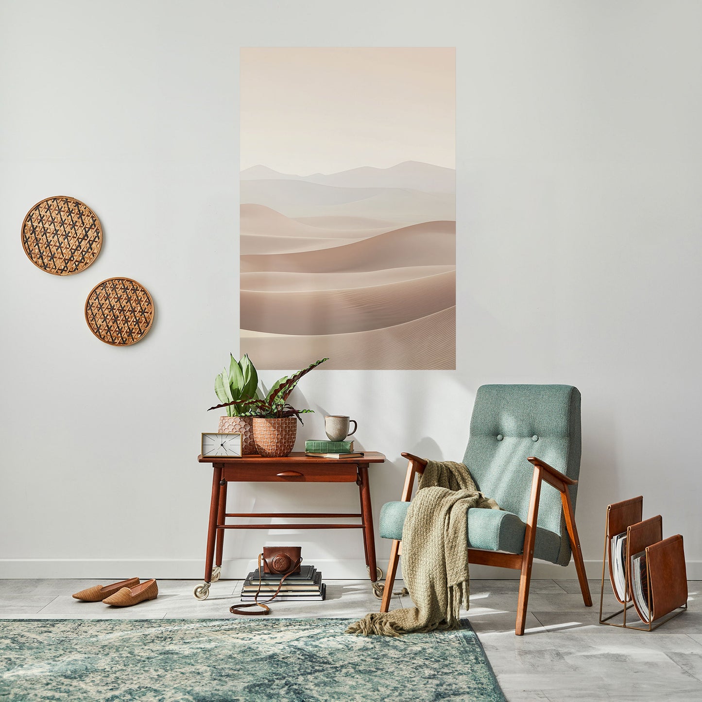 SUBTLE SANDS Vertikal affisch med självhäftande motiv