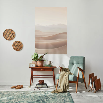 SUBTLE SANDS Vertikal affisch med självhäftande motiv