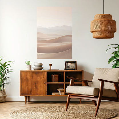 SUBTLE SANDS Vertikal affisch med självhäftande motiv